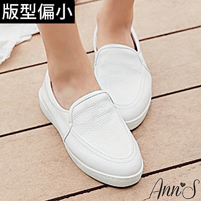 Ann’S第二代立體剪裁休閒懶人全真皮小白鞋(版型偏小)