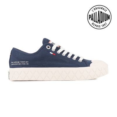 PALLADIUM PALLA ACE CVS ORG菱紋輕量鬆餅鞋/休閒鞋-男鞋/女鞋-海軍藍