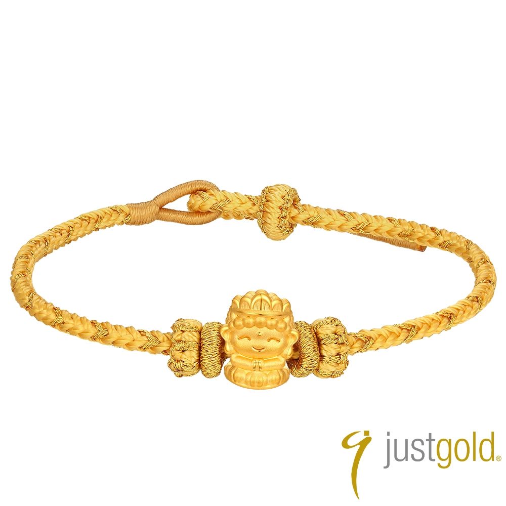 【Just Gold 鎮金店】福佑 生肖本命佛-羊、猴 黃金手繩 (網路限定)