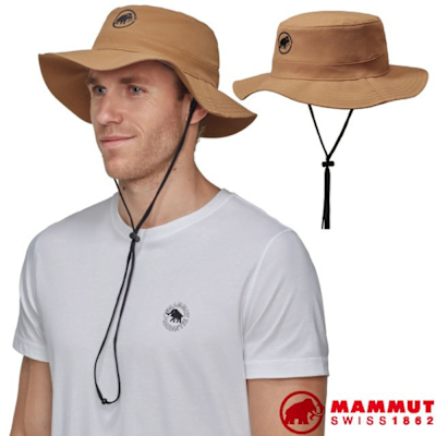 【MAMMUT 長毛象】Runbold Hat 輕盈快乾防曬遮陽帽.大盤帽.圓盤帽 1191-04614-7546 黏土棕