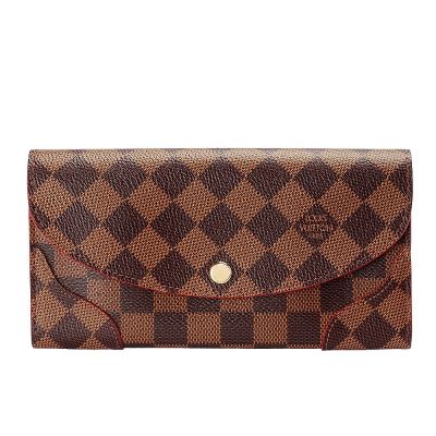 LOUIS VUITTON路易威登 LV N61221經典Damier棋盤格Caissa釦式長夾(紅)