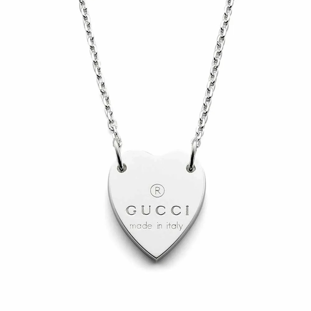 GUCCI 古馳 心型系列 愛心造型 純銀項鍊 925純銀