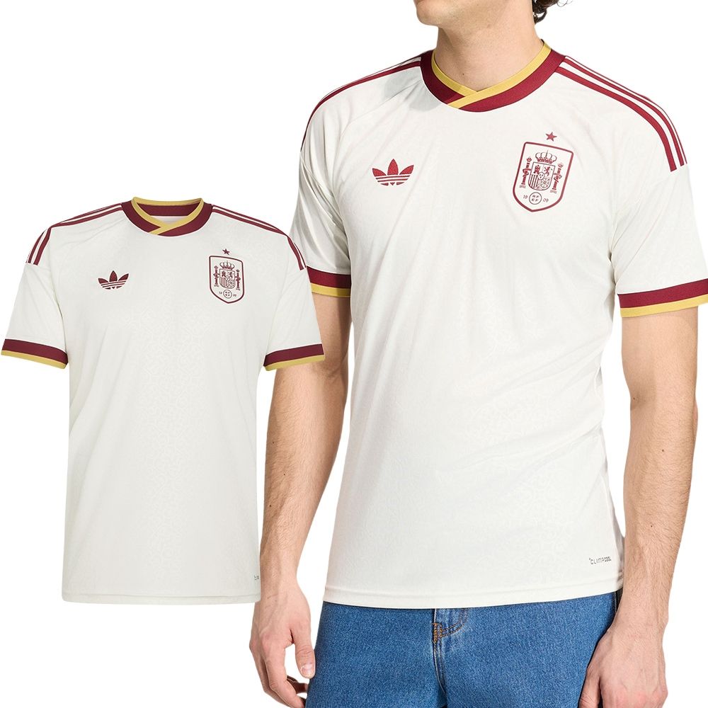 Adidas RFEF A JSY 男款白色世界盃西班牙客場球衣吸濕排汗短袖JN4397
