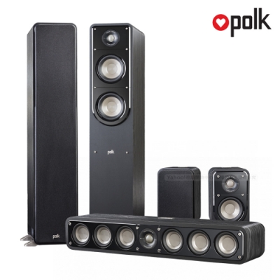 美國 PolkAudio  Signature系列家庭劇院環繞喇叭組-木紋黑