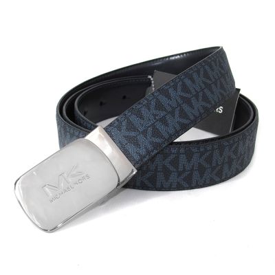 MICHAEL KORS 金屬方頭雙面翻轉使用皮帶(深藍色)