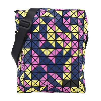 ISSEY MIYAKE 三宅一生 BAOBAOVOYAGER 三色混搭斜背包-深藍