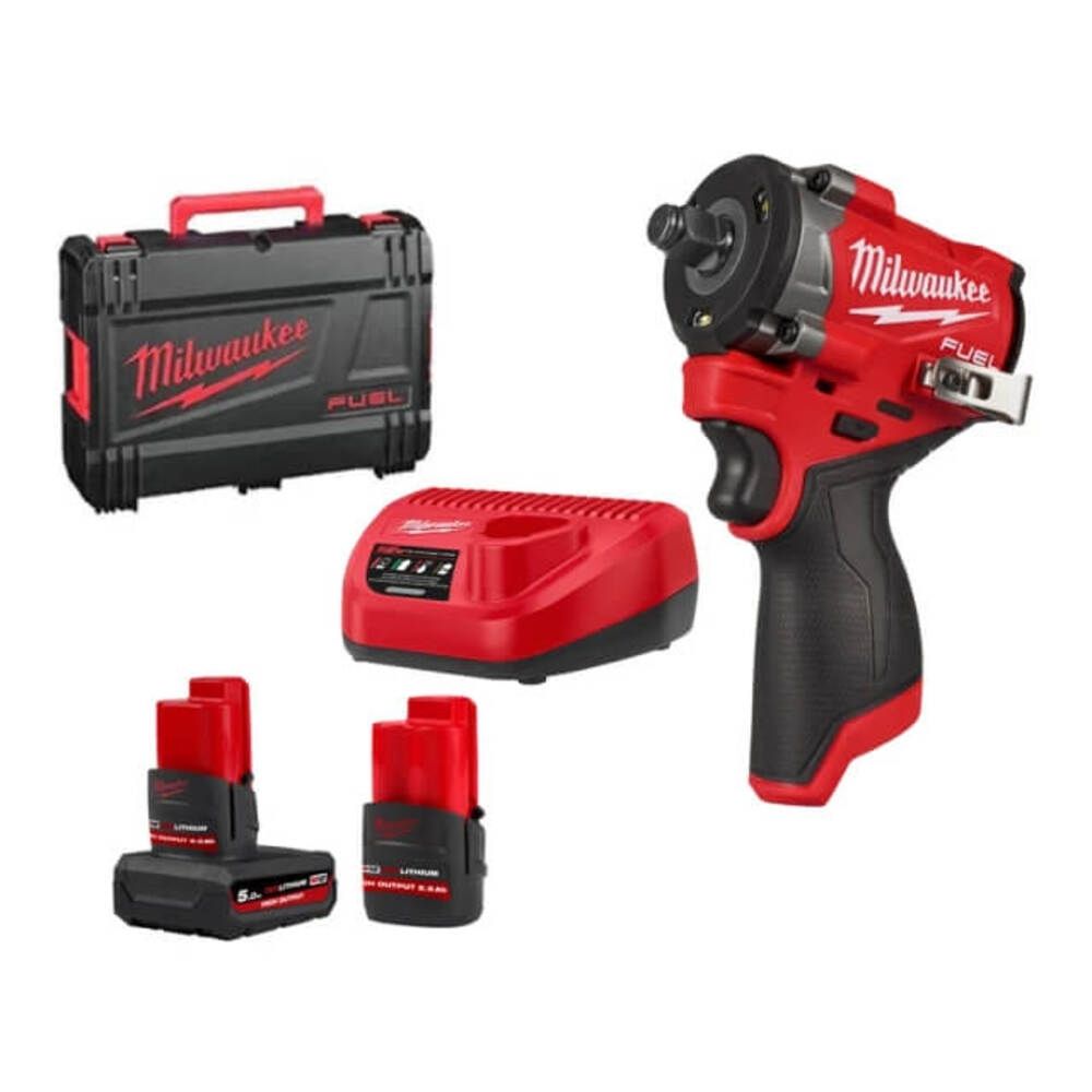 Milwaukee 美沃奇】12V鋰電無刷1/2”4分衝擊扳手組-雙電池HB5.0AH+2.5AH(M12FIW2F12-5252X) |  其他電動工具| Yahoo購物中心