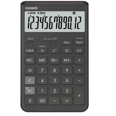 CASIO卡西歐 60週年同步發售款 12位元調整設計改版新流線桌上型計算機-黑(JT-200T-BK)