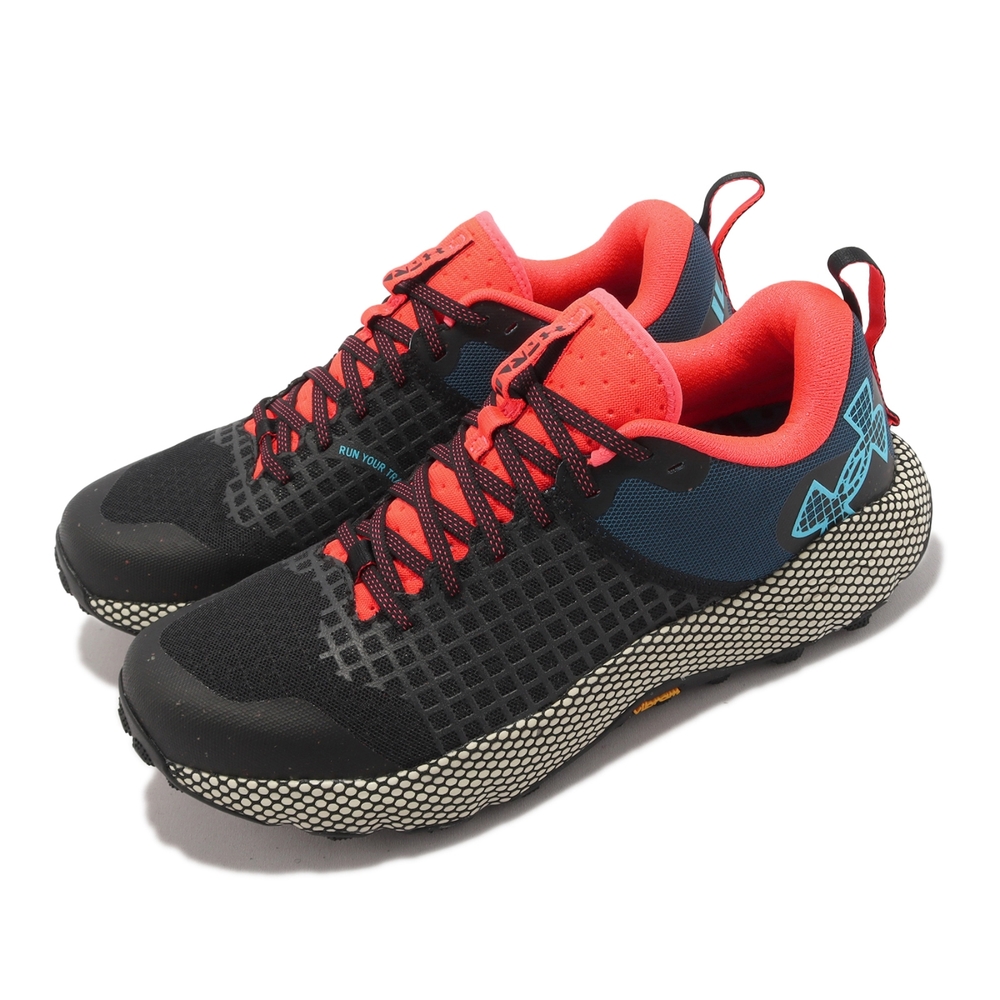 Under Armour 越野跑鞋HOVR DS Ridge TR 男鞋黑藍Vibram 緩衝運動鞋UA