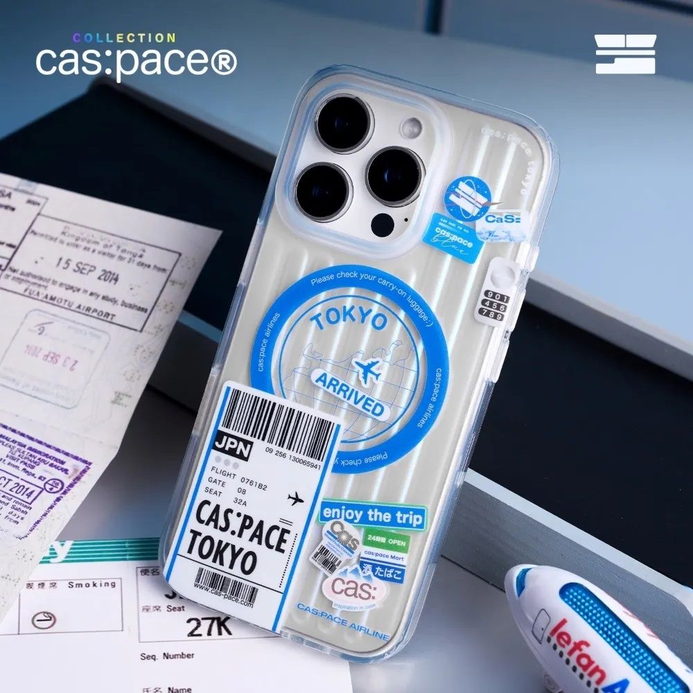 cas:pace 飛機旅行磁吸款手機殼 MagSafe iPhone 17 Pro / 17 Pro Max(不含掛繩) (iPhone17Pro)
