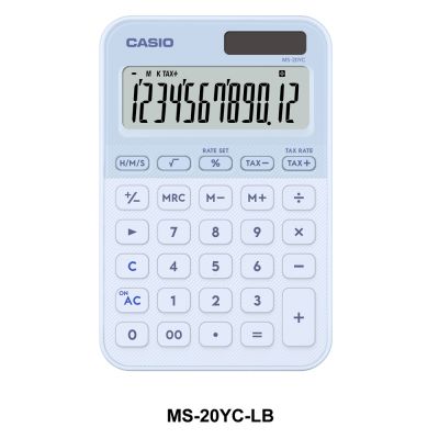 CASIO 12位元彩色糖果攜帶型計算機(MS-20YC系列)共10色