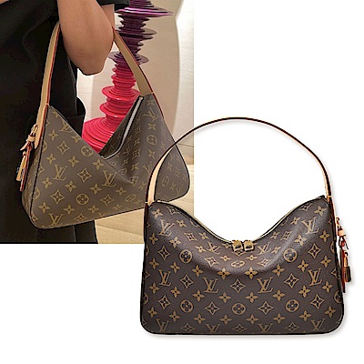 LV Louis Vuitton路易威登 M11952 Slouchy PM側背hobo包(棕色)