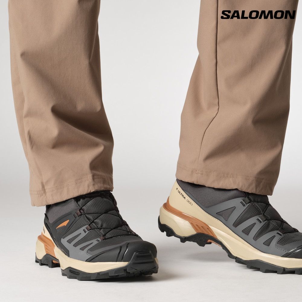 Salomon索羅門】X ULTRA 360 GORE-TEX 男款防水低筒登山鞋幻影灰/焦糖