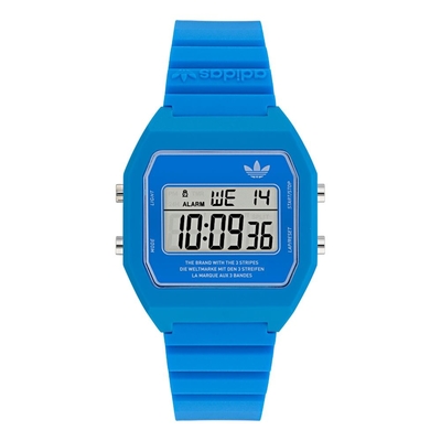 ADIDAS 愛迪達 DIGITAL TWO 經典復古電子錶款 AOST23559 藍 36mm