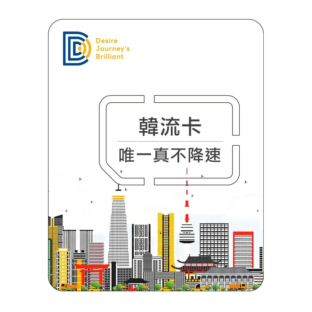 DJB_韓流卡 韓國網卡 3天吃到飽不降速SIM卡