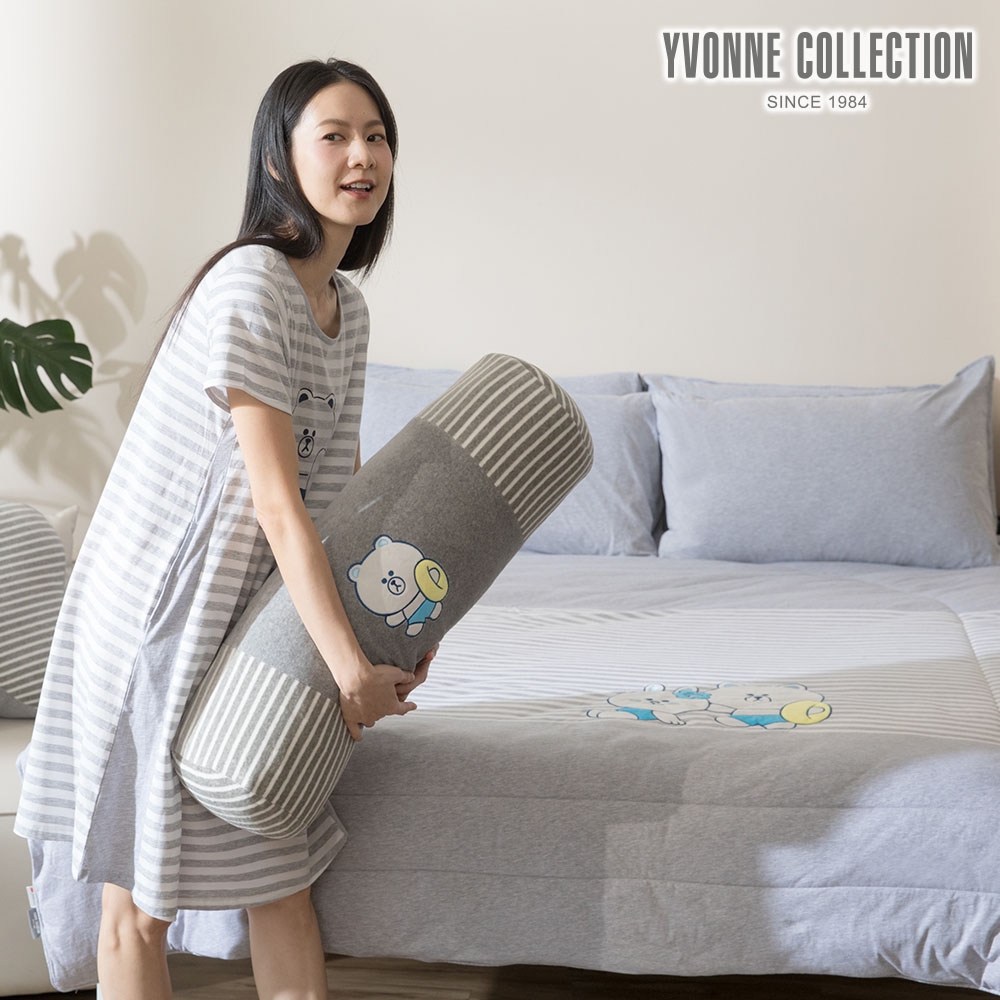 YVONNE 以旺傢飾 好友假期 隨行四季被-寧靜灰（LINE FRIENDS）
