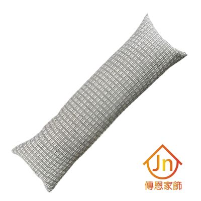 【J&N】幾何尼克長抱枕40*120CM--米白(1入)