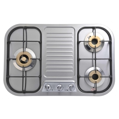 豪山牌 (全省安裝)豪山三口檯面爐不鏽鋼左大爐瓦斯爐桶裝瓦斯ST-3239-SL-LPG