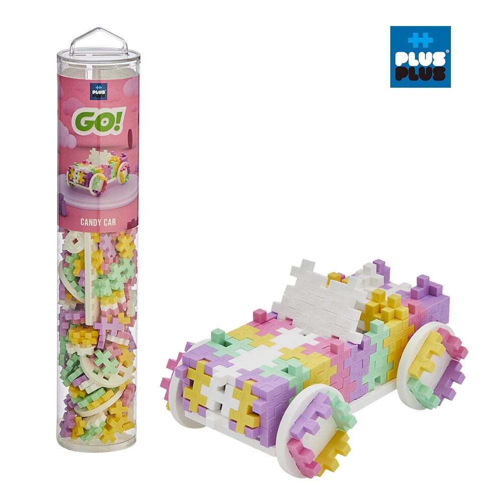 【++Plus-Plus 加加積木】MINI小顆粒-彩虹系列 200PCS - 車系列(糖果)