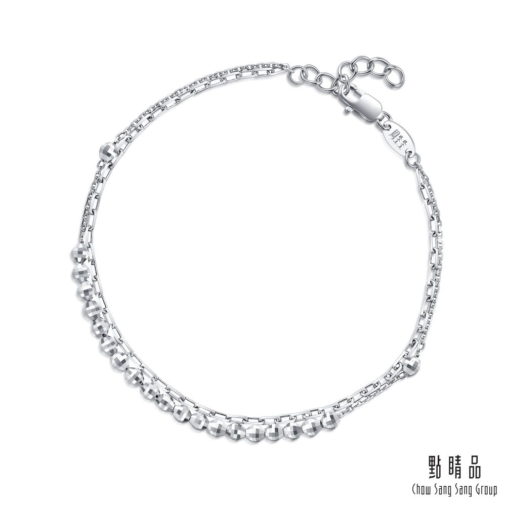 點睛品 碎閃珠光 鉑金手鍊_計價鉑金(19公分) 【網路獨家款】
