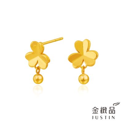 金緻品 黃金垂吊耳環 三葉露語 0.53錢