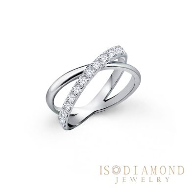 IS DIAMOND 鑽石戒指 交叉線戒設計(培育鑽石)