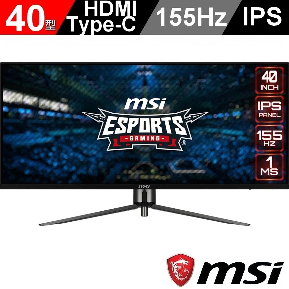 MSI 微星 MAG401QR 40型 IPS UWQHD 155Hz 電競螢幕(21:9/1ms/Adaptive Sync/HDR400)