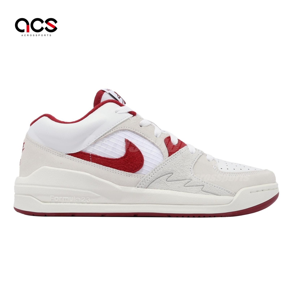 Nike 休閒鞋Jordan Stadium 90 男鞋米白紅麂皮緩震Varsity Red DX4397