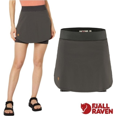 【Fjallraven 北極狐】女 Abisko Midsummer Skort 彈性輕量透氣休閒褲裙.短裙.短褲 84780-018 石頭灰