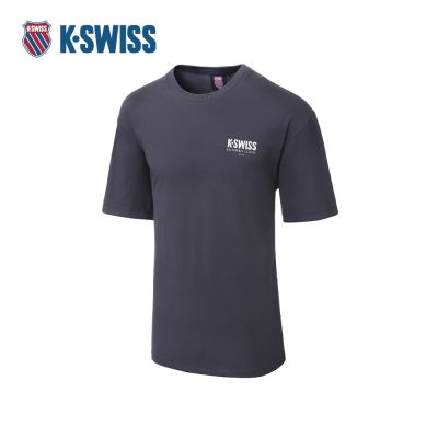 K-SWISS 短袖T恤 26SS TEE 22 M 短上衣 男短袖上衣 深灰色 1013685-038
