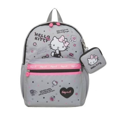 【IMPACT】怡寶 X Hello Kitty 時尚凱蒂後背包(L)-灰色 IMKTM102GY