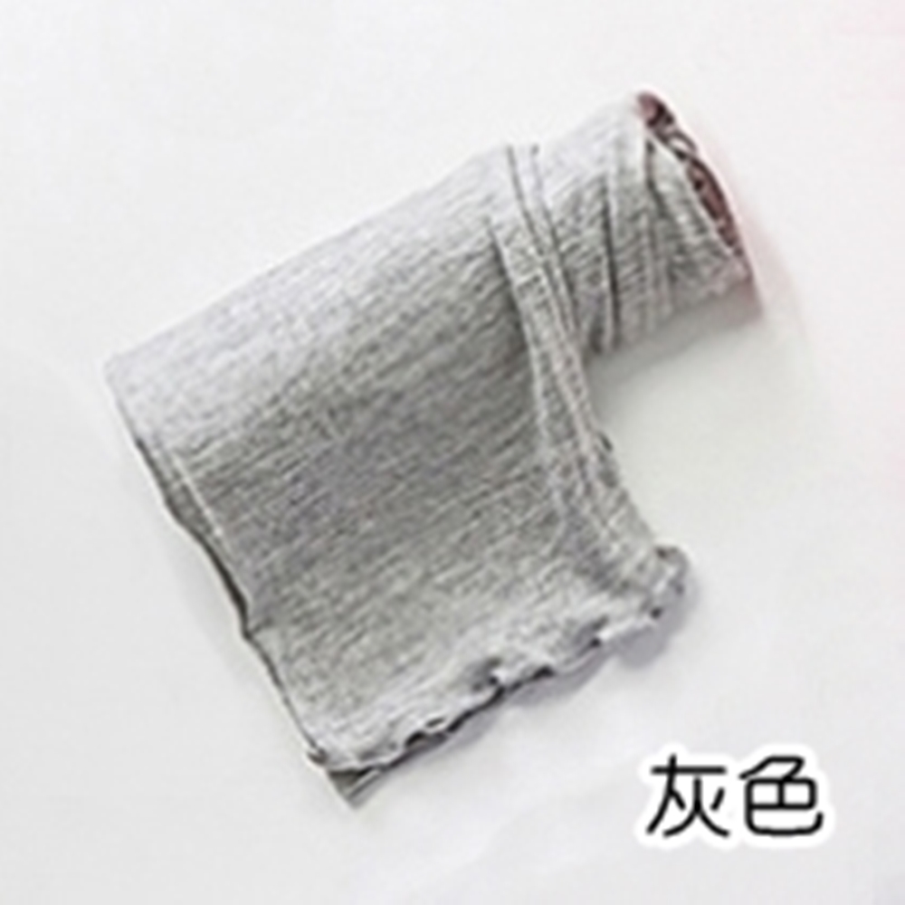 涼感莫代爾 素色木耳邊九分褲 長褲 九分褲 內搭褲 褲子 中童 女童 童裝 橘魔法 現貨【BB9358】 (灰色)