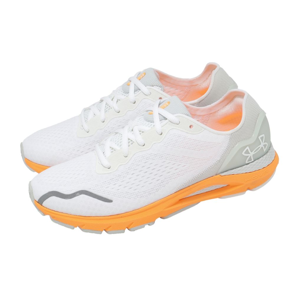 Under Armour UA 慢跑鞋 HOVR Sonic 6 女鞋 灰 橘黃 緩震 運動鞋 UA 3026128106