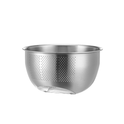 日本霜山 304不鏽鋼多功能斜底瀝水料理盆