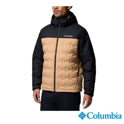 Columbia 哥倫比亞 男款-OT防水極暖羽絨連帽外套-Grand Trek-卡其色 UWE78570KI/JF