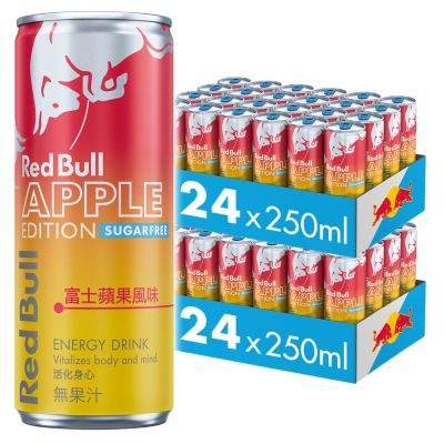 【Red Bull】紅牛富士蘋果風味無糖能量飲料x2箱(250mlx24罐/箱)