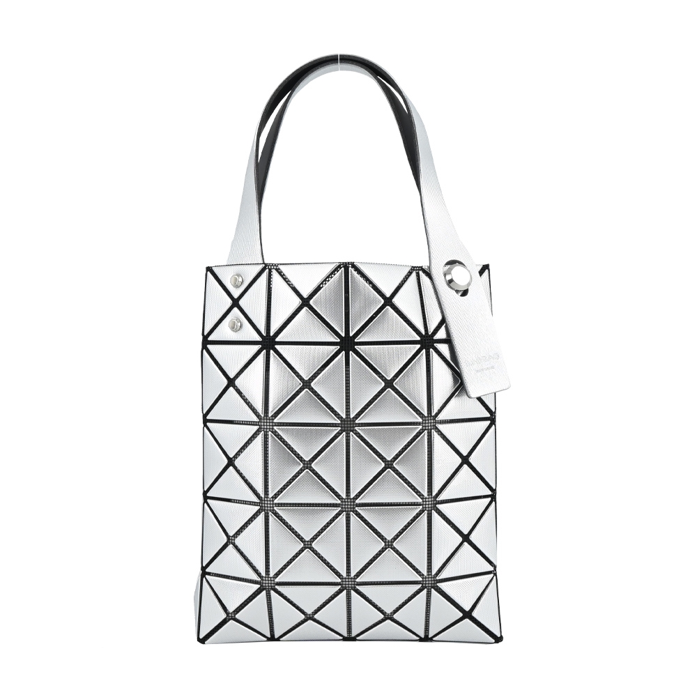 ISSEY MIYAKE 三宅一生 BAOBAO5X4白金箱型迷你手提包-銀
