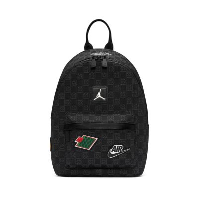 Nike 後背小包 Jordan Monogram Mini 滿版 黑 喬丹 JD2543009AD-001