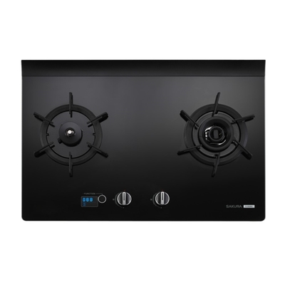 SAKURA櫻花牌 (全省安裝)櫻花二口玻璃檯面爐黑色(與G-2928GB同款)右乾燒LPG瓦斯爐桶裝瓦斯G-2928GBLR