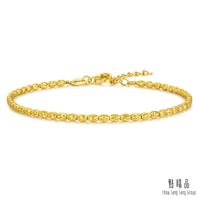 點睛品 閃亮小米粒 黃金手鍊_計價黃金【網路獨家款】