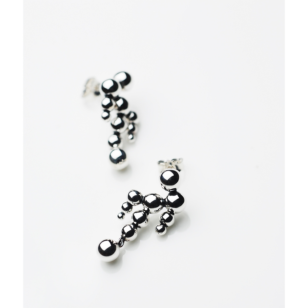 Georg Jensen Grapes #551U 純銀吊燈形針式耳環