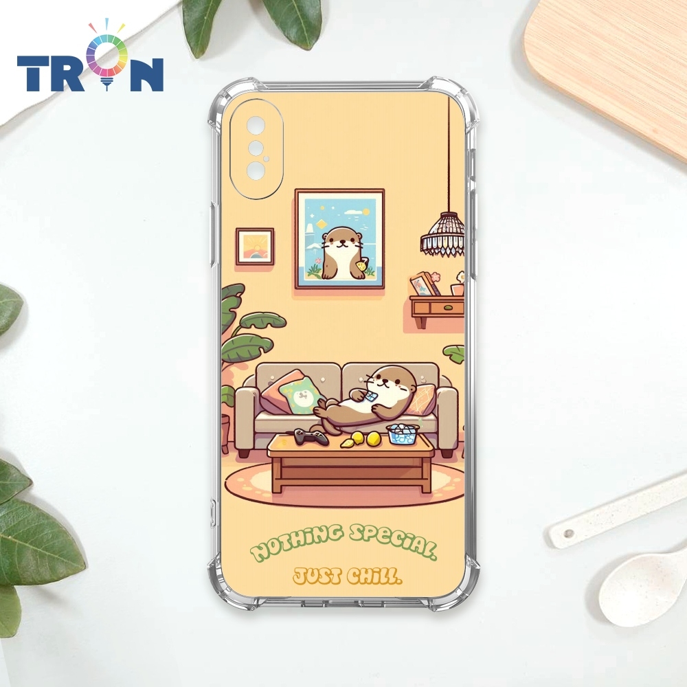 TRON IPhone X/XS 小動物慵懶的一天 四角防摔 軟殼 手機殼
