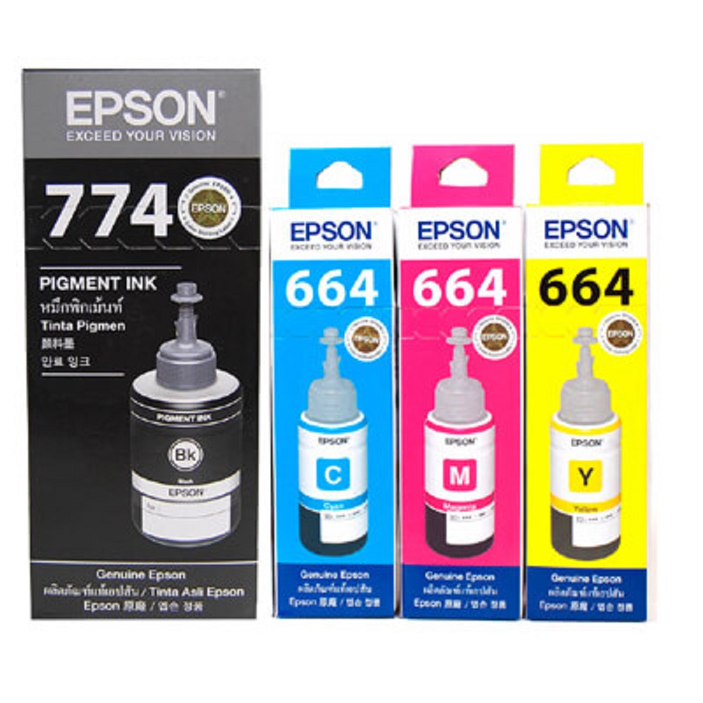 EPSON T774100+T664200~T664400原廠墨水(四色一組)*2組