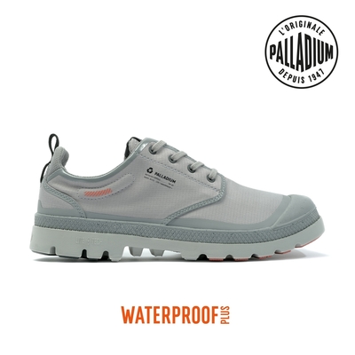 PALLADIUM PAMPA LO RCYL L+ WP+再生科技輕量橘標低筒防水靴-中性-鈦灰