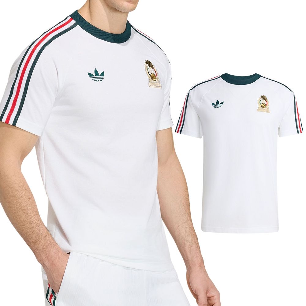 Adidas FMF OG Tee 男款白色世界盃墨西哥上衣刺繡隊徽世足賽足球短袖