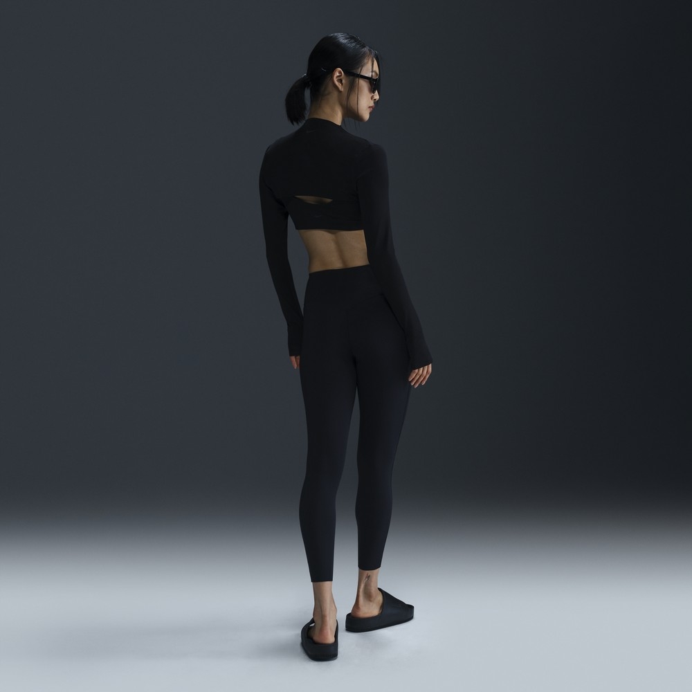NIKE 耐吉修身高腰九分褲內搭褲女運動緊身褲-黑色AS W NK DF