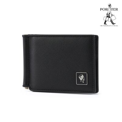 PORTER INTERNATIONAL - 法式精緻BEND真皮鈔票卡夾 - 黑