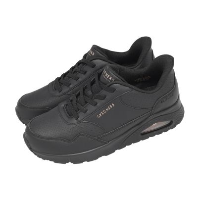 Skechers 休閒鞋 Uno Slip-Ins 寬楦 黑 女鞋 氣墊 運動鞋 瞬穿科技 177118WBBK