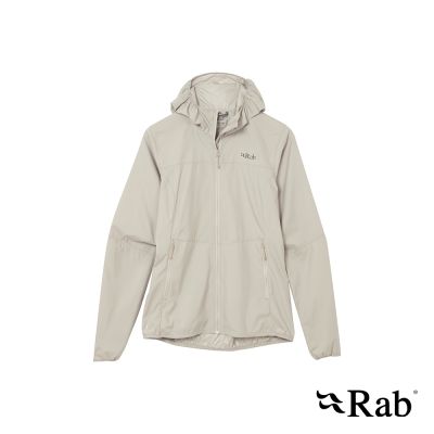 【RAB】Windgather Hoody Wmns 輕量防風連帽外套 女款 鵝卵石白 #QWS85