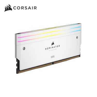 【CORSAIR 海盜船】Dominator Titanium RGB 白 96GB(48Gx2) DDR5-6600(CMP96GX5M2B6600C32W)